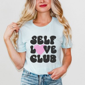 Simply Sage Market Women's Self Love Club Short Sleeve Graphic Tee - 1 of 4