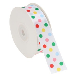 Unique Bargains 0.98"x72.18' Reusable Pattern Gift Ribbon - 1 of 4