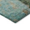 Blue And Gold Abstract Washable Indoor Outdoor Area Rug - 4 of 4