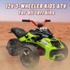 12V Kids Ride-On ATV, 3-Wheeler Electric Motorcycle for Toddlers Ages 3-8 – Battery Powered Toy Car with LED Lights - 2 of 4