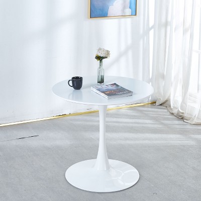 NicBex Modern 31.5" Round Coffee Table with Metal Frame for Living Room and Bedroom