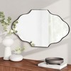 Beautyolove 18 in. W x 24 in. H Scalloped Black Decorative Wall Mirror - 3 of 4