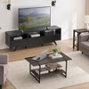 41" Coffee Table with Storage Shelf, 2-Tier Metal Frame Center Table for Living Room Office - 3 of 4