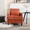 Deja Wood Frame Chenille Accent Chair, Modern Armchair for Living Room - Maison Boucle - 2 of 4