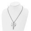 Black Bow Jewelry Mens Stainless Steel XL Winged Cross Necklace, 20 Inch - 3 of 4