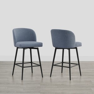 Spruce&Spring Counter Height Swivel Barstool with Metal Legs Set - 1 of 1