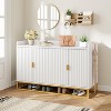 Buffet Cabinet with Storage, Accent Sideboard with Doors, Fluted Credenza Modern Buffet Table, Console Cabinets for Living Room Kitchen Dining Room - 4 of 4