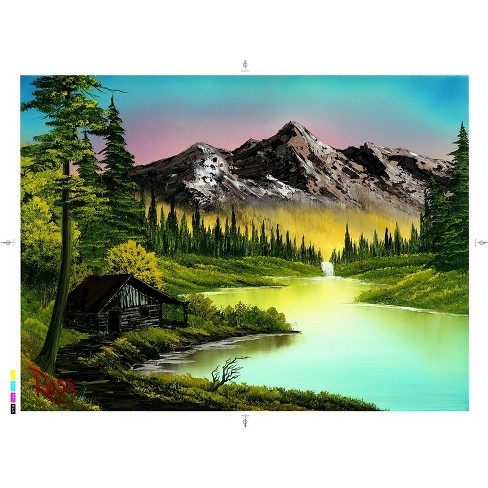 Jigsaw Puzzle Bob Ross Joy of Painting Mighty Mountain Lake 300 Pcs Cardinal for sale online 