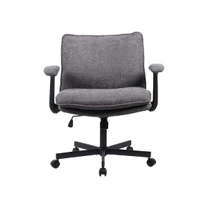 Kumasinova Modern Ergonomic Desk Chair with Wide Seat & Flip-Up Armrests,Upholstered Office Chair with Wheels,Swivel Chair for Home Office - 1 of 4