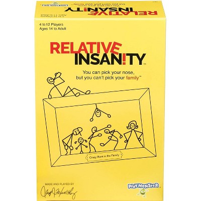 PlayMonster Relative Insanity Party Game About Crazy Relatives, Made & Played by Jeff Foxworthy, Ages 14+, Card Game