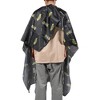 Unique Bargains Scissors Pattern Hairdressing Cape for Hair Cut 62.99"x55.12" Black Yellow 1 Pc - 2 of 4