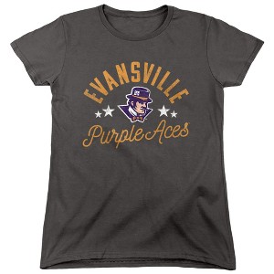 Women's University Of Evansville Purple Aces T-Shirt - 1 of 4