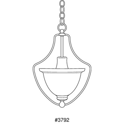 Madison Vintage Charm 14" Foyer Pendant in Brushed Nickel with Etched Glass