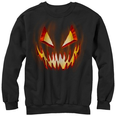 Men's Lost Gods Halloween Evil Pumpkin Face Sweatshirt : Target