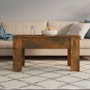 vidaXL Coffee Table Smoked Oak 39.8"x19.3"x20.5" Engineered Wood - image 3 of 4