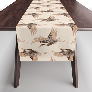 Iveta Abolina Terracotta Cranes Cream Table Runner - Deny Designs - 1 of 3