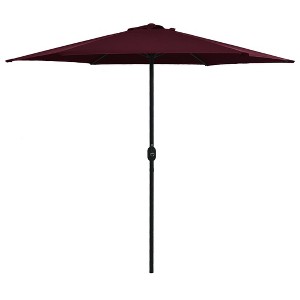 vidaXL Outdoor Parasol with Aluminum Pole 106.3 in.x96.9 in. Bordeaux Red - 1 of 4