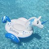 Swimline 108" Water Sports Inflatable Giant Magical Unicorn Swimming Pool 2-Person Ride-On Lounger - Blue/White - 3 of 3