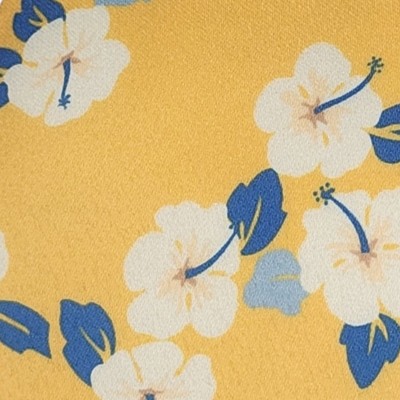 yellow, blue and white