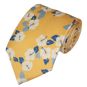 Men's Floral Printed Design 100% Micro Fiber 3.25" W x 58" L Necktie - 1 of 3