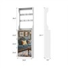 Slim Mirror Shoe Cabinet with 3 Flip Drawers, Hidden Shoe Cabinet with Coat Rack, Shoe Rack Organizer for Living Room Hallway Closet and Apartment - image 3 of 4