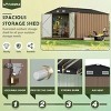 10x10 Ft Outdoor Metal Storage Shed, Heavy-Duty Steel Utility Building for Garden, Backyard, and Patio Storage - 4 of 4