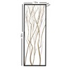 LuxenHome Gold Metal Branch Wall Decor, Set of 2 - 3 of 4