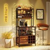 Tangkula 67" Bakers Rack w/ Power Outlet Coffee Bar Cabinet w/ S-Shaped Hooks - 3 of 4