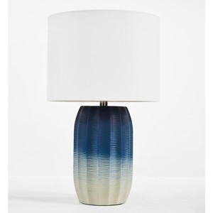 Adley Table Lamp - 23 Inch Height - TBL2001 - Blue/White - Safavieh - 1 of 4