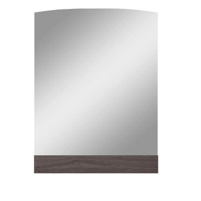 Whiteline Modern Living Berlin Rectangular Mirror in High Gloss Chestnut Grey