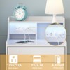 LED Nightstand with Charging Station & 3 Drawers, Bed Side Table Wood End Table - 3 of 4