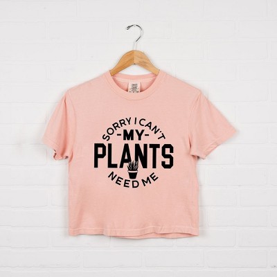 Simply Sage Market Women's My Plants Need Me Short Sleeve Relaxed Fit Cropped Tee