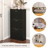 TiramisuBest Modern Shoe Cabinet with 3 Upside Down Drawers,Slender Hidden Shoe Cabinet - 4 of 4