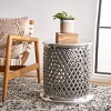 Metal Lace Table Stool - FOX5518A - Silver - Safavieh Couture - 2 of 4