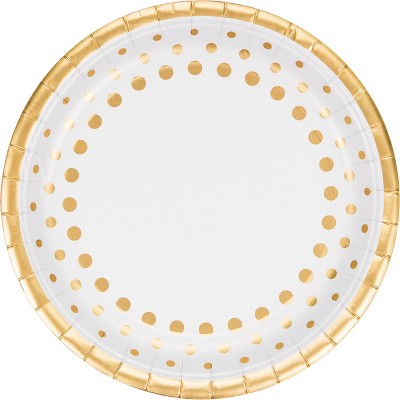 gold paper plates