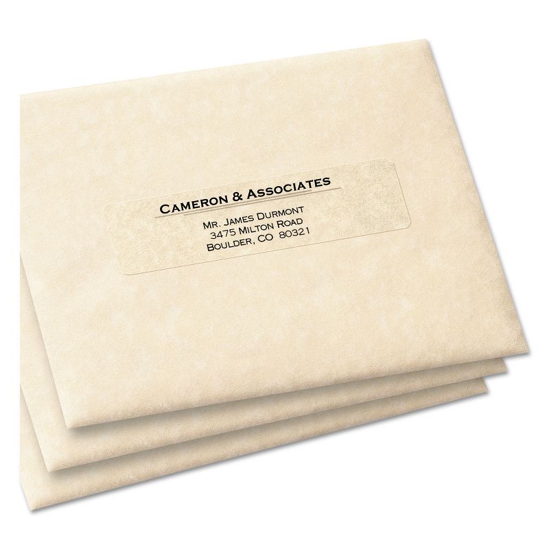 Avery Clear Easy Peel Address Labels Laser 1 x 4 1000/Box 5661, 3 of 9