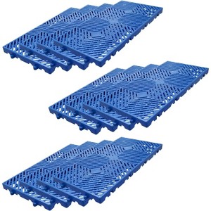 Heavy Duty Plastic Floor Pallets, Rackable Stackable Lightweight Waterproof Storage Pads, Ventilated Grid Design for Basement Warehouse Garage - 1 of 4