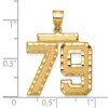 Black Bow Jewelry 14k Yellow Gold, Varsity Collection, Large D/C Pendant Number 79 - 2 of 3