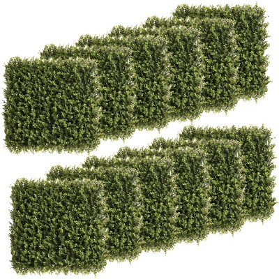 Green Boxwood Artificial Topiary Panels for Outdoor Privacy