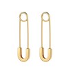 14K Gold over Sterling Silver Safety Pin Earrings - 3 of 4