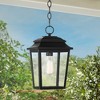 John Timberland Bellis Verde 14" High Traditional Outdoor Pendant Light Fixture Ceiling Porch House Hanging Textured Black Metal Clear Glass Shade - 2 of 4