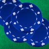 Poker Chips – 100-Piece Set of 11.5-gram Blackjack Chips with Suited Design by Trademark Poker (Blue) - 2 of 4