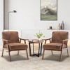 OUTSUPPLY Accent Chair, Living Room Chair with Solid Wood Frame, Wingback Chair for Bedroom, Reading Room - 4 of 4