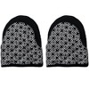 Home Mart Goods Black & White Heat Resistant Thick Soft Quilted Lining Kitchen Mini Oven Glove Mitts - 2 of 4