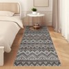 Vintage Geometic Rugs for Living Room Non Slip Non Shedding Washable Ultra Thin Carpet Stain Resistant Indoor Foldable Soft Rug for Bedroom Kitchen - 3 of 4