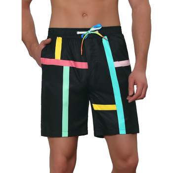 Lars Amadeus Men's Summer Colorful Drawstring Elastic Waist Beach Board Shorts