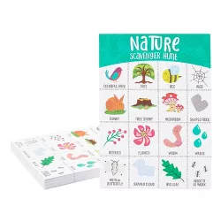 Juvale 50 Pack Nature Scavenger Hunt Cards for Kids, Outdoor Family Game