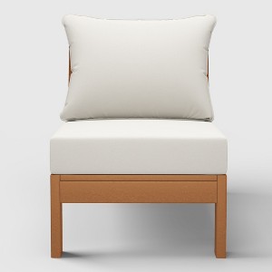 WestinTrends  Avalon Outdoor HDPE Deep Seating Modular Armless Patio Chair with Patio Cushions - 1 of 4