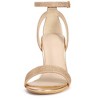 Allegra K Women's Glitter Open Toe Ankle Buckle Strap Stiletto High Heel Sandals - 2 of 4