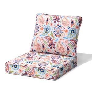 Crestlive Products 24in Outdoor Cushions Water Resistant Patio Furniture Cushions with Removable Cover Deep Seat and Back Cushion for Chair Sofa Couch - 1 of 4